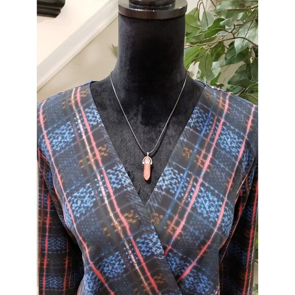 Olian Women's Multicolor 100% Polyester V-Neck Long Sleeve Top Blouse Size XS - Picture 2 of 11